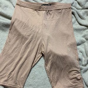 biker shorts cream color